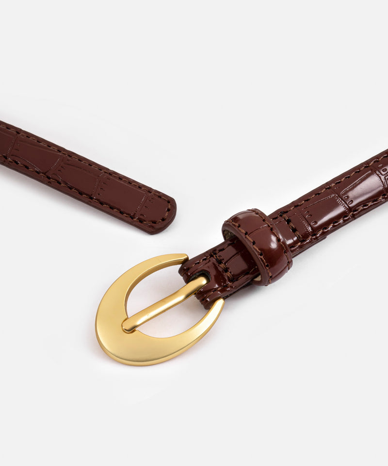 Ipekyol Thin Belt With Buckle Bordoux
