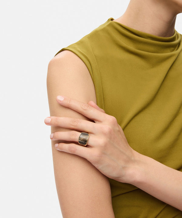 Ipekyol Contrast Resin Ring Gold