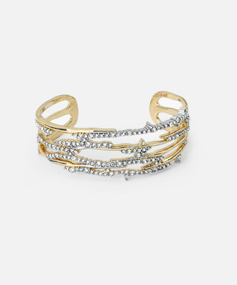 Ipekyol Rigid Bracelet With Rhinestones Gold