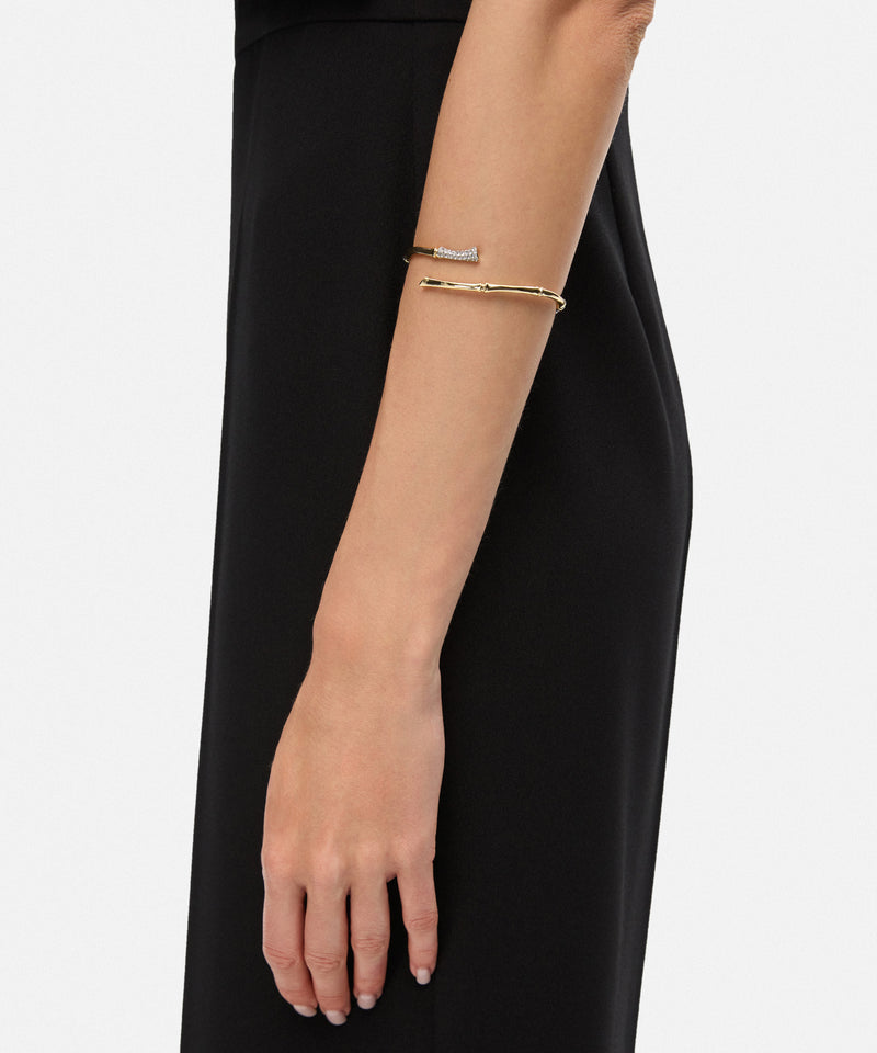 Ipekyol Rigid Rhinestone Bracelet Gold