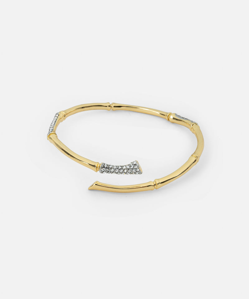 Ipekyol Rigid Rhinestone Bracelet Gold