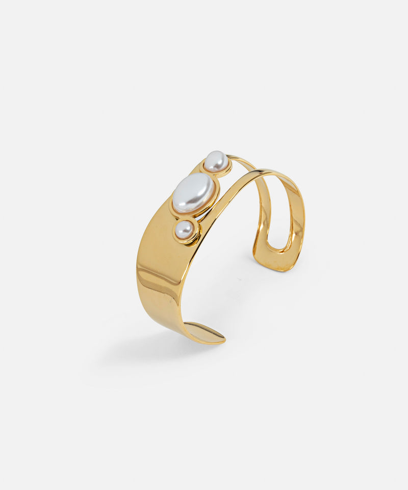 Ipekyol Rigid Bracelet With Faux Pearl Gold