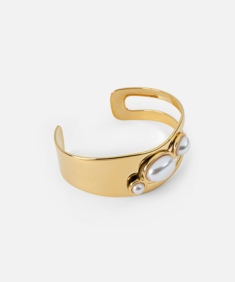 Ipekyol Rigid Bracelet With Faux Pearl Gold