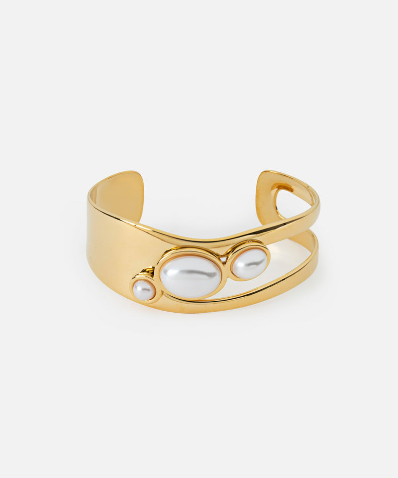 Ipekyol Rigid Bracelet With Faux Pearl Gold