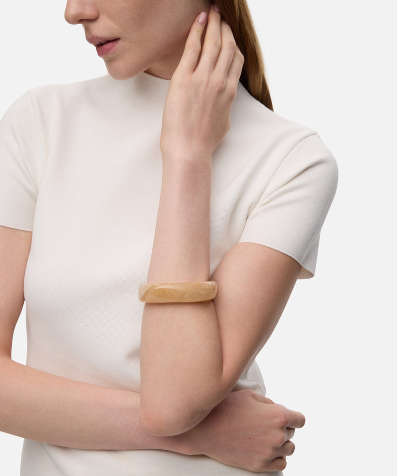 Ipekyol Pack Of Two Rigid And Resin Bracelets Salmon