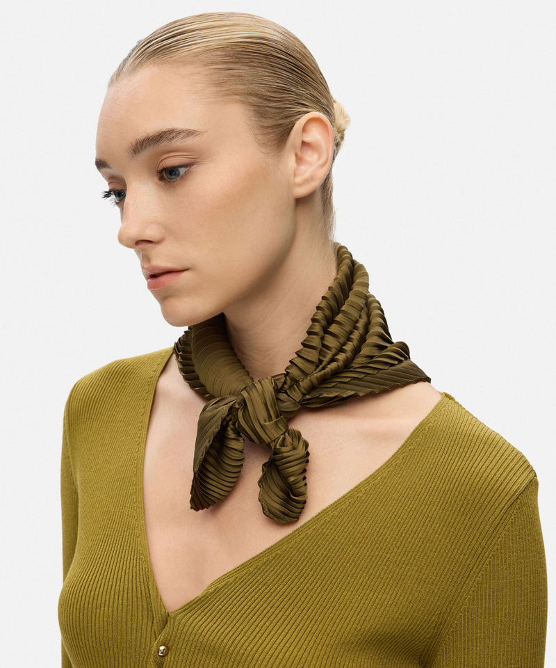 Ipekyol Pleated Scarf Khaki