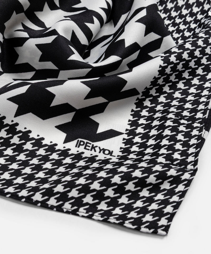 Ipekyol Houndstooth Print Shawl Black
