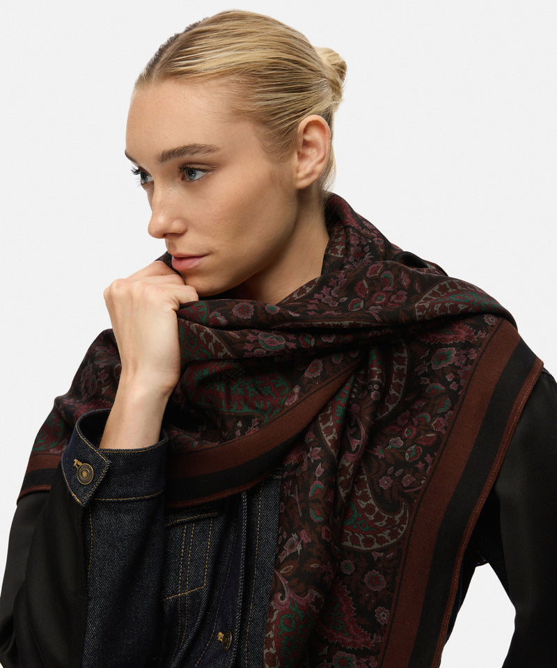 Ipekyol Wool Blend Scarf Bordoux