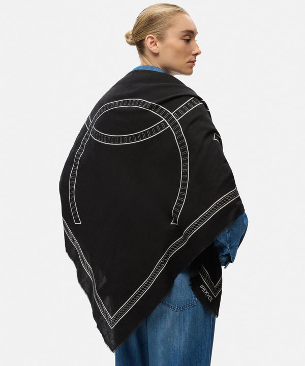 Ipekyol Printed Scarf Black