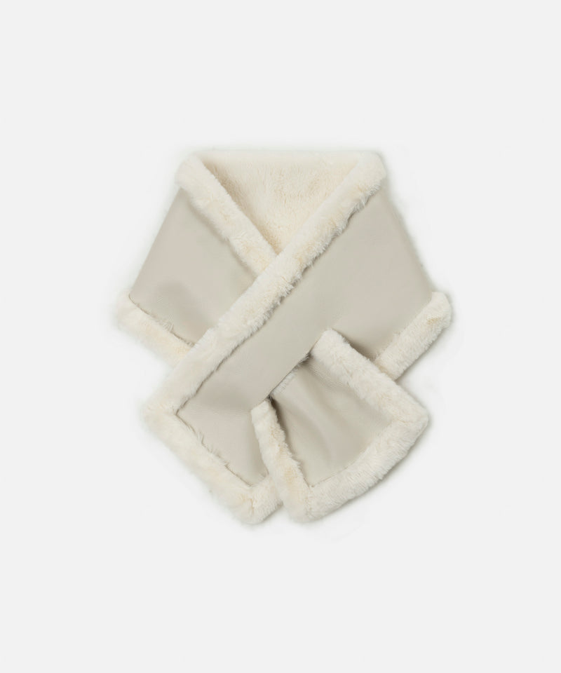 Ipekyol Pull Through Faux Fur Scarf Off White