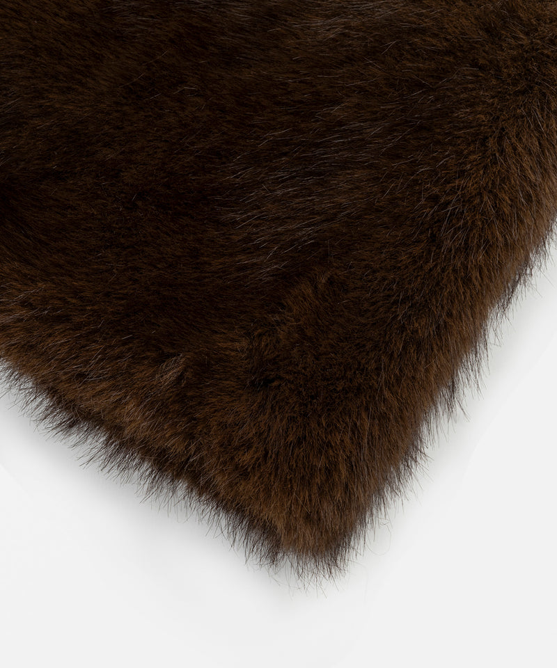 Ipekyol Faux Fur Scarf Dark Brown