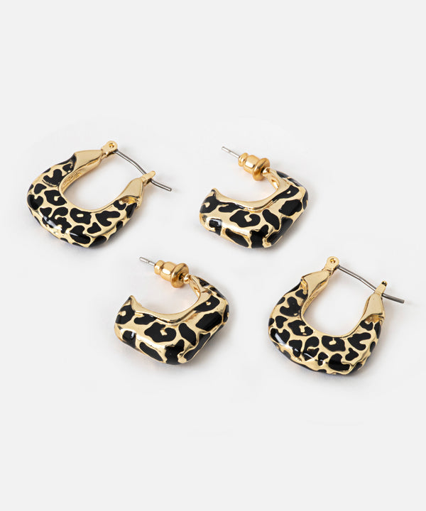 Ipekyol Pack Of Two Earrings With Contrasting Resin Gold