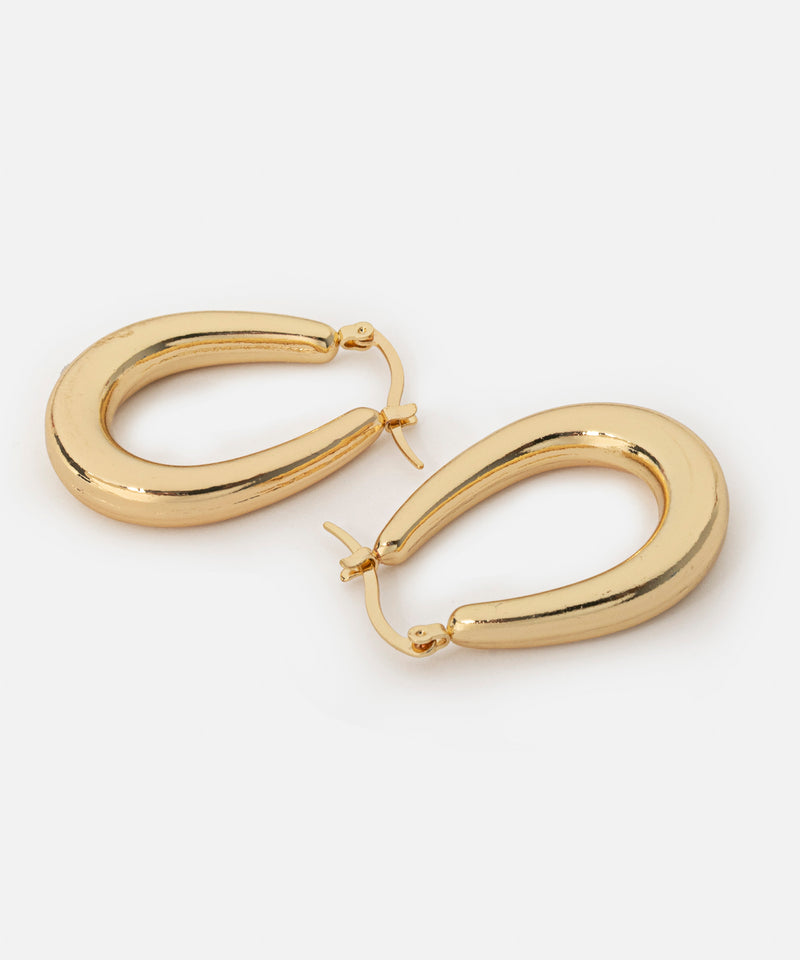 Ipekyol Metal Oval Earrings Gold