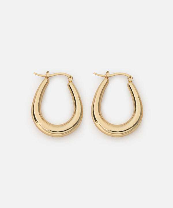 Ipekyol Metal Oval Earrings Gold