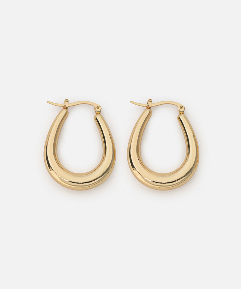 Ipekyol Metal Oval Earrings Gold