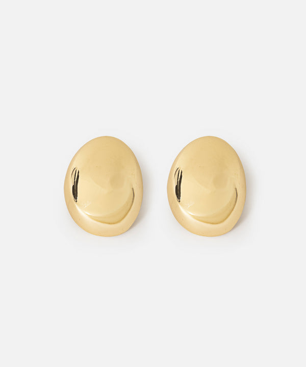 Ipekyol Oval Metal Earrings Gold
