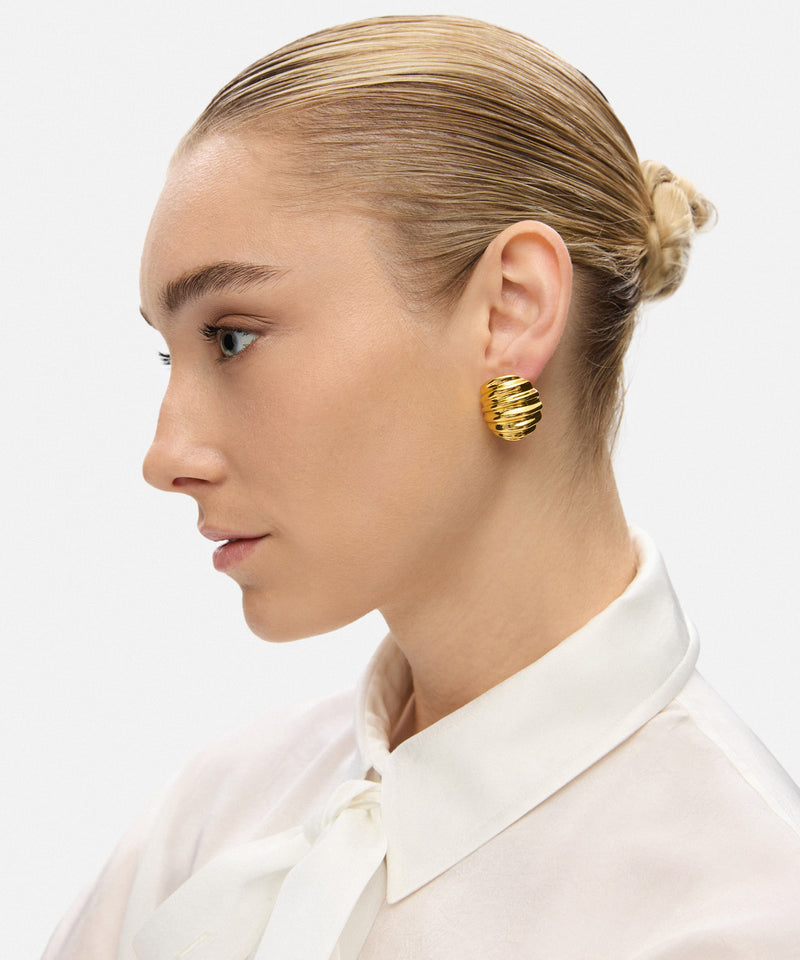Ipekyol Textured Earrings Gold