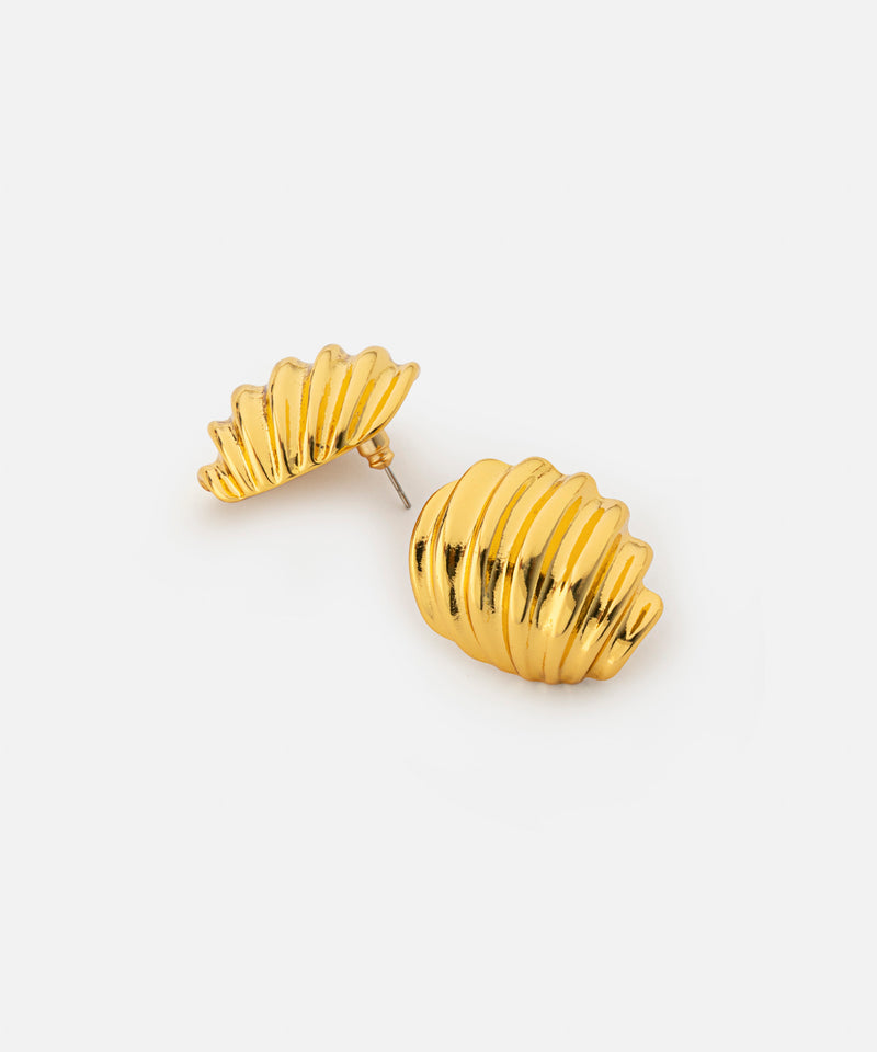Ipekyol Textured Earrings Gold