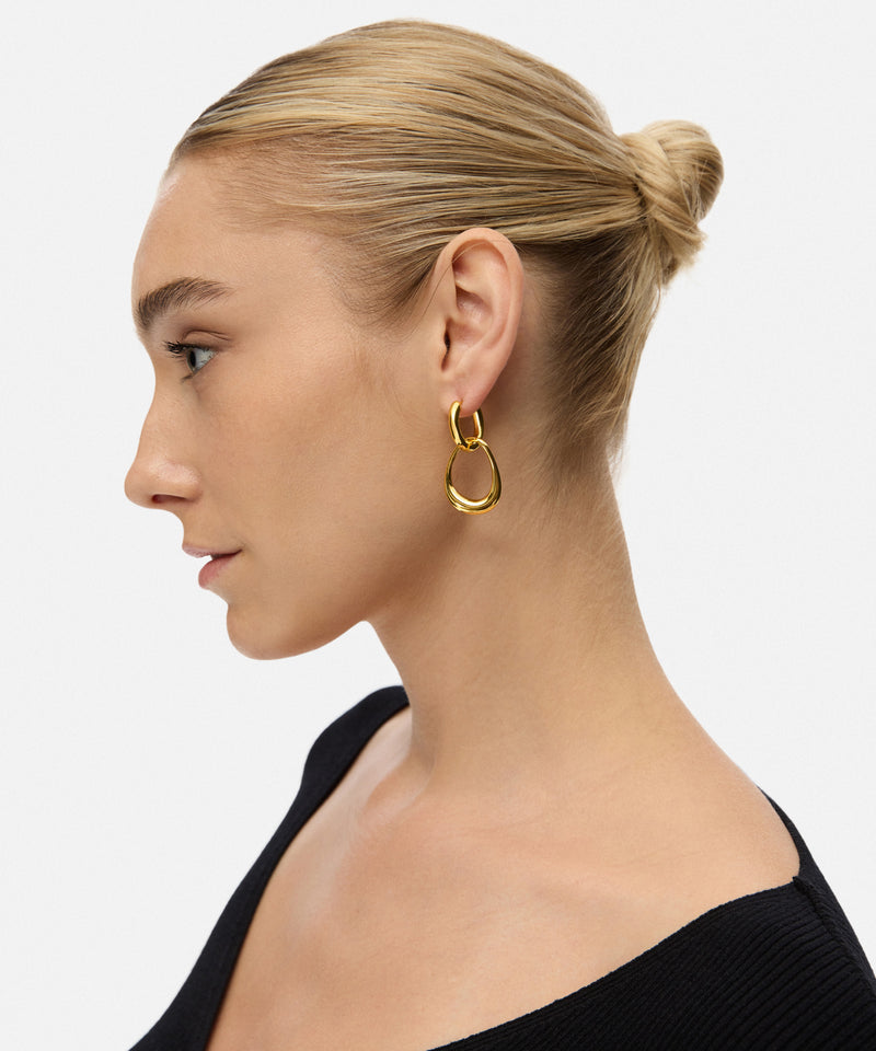 Ipekyol Intertwined Hoop Earrings Gold