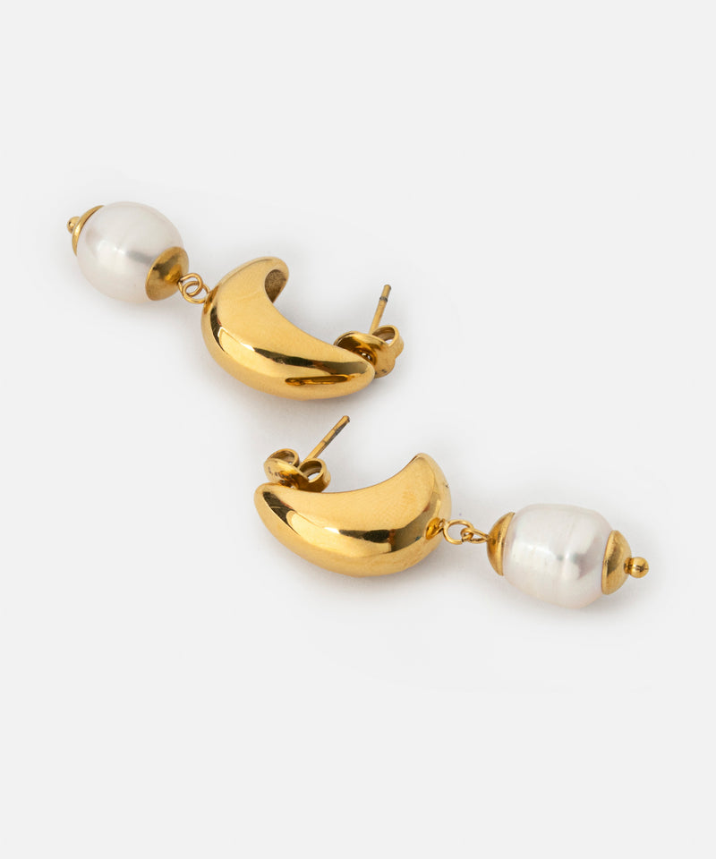 Ipekyol Dangling Faux Pearl Earrings Gold