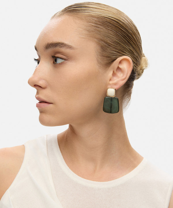 Ipekyol Contrast Earrings Gold