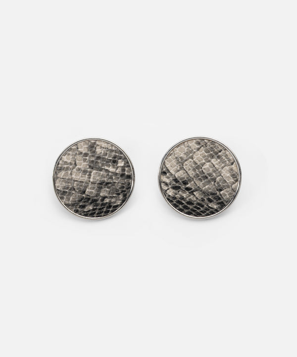 Ipekyol Faux Leather Mix Earrings Silver