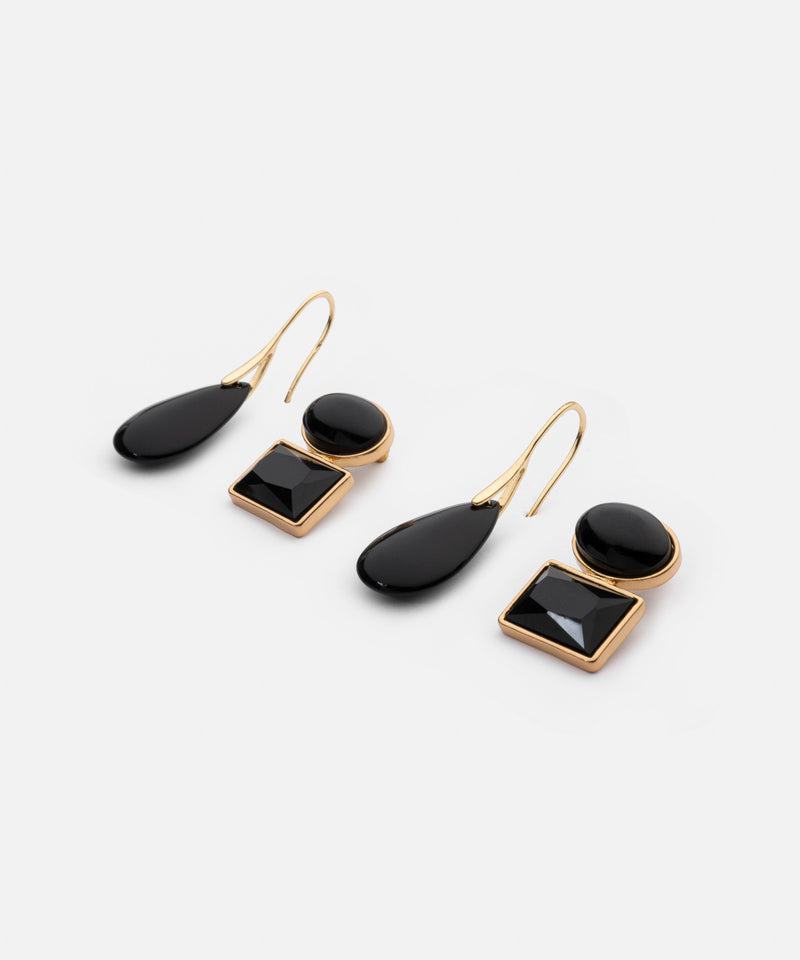 Ipekyol Dangling Earrings Set Black