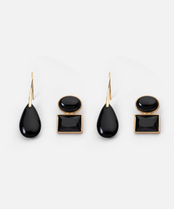 Ipekyol Dangling Earrings Set Black