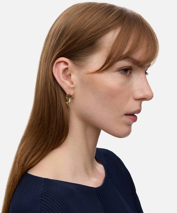 Ipekyol Interlocking Double Earring Set Gold