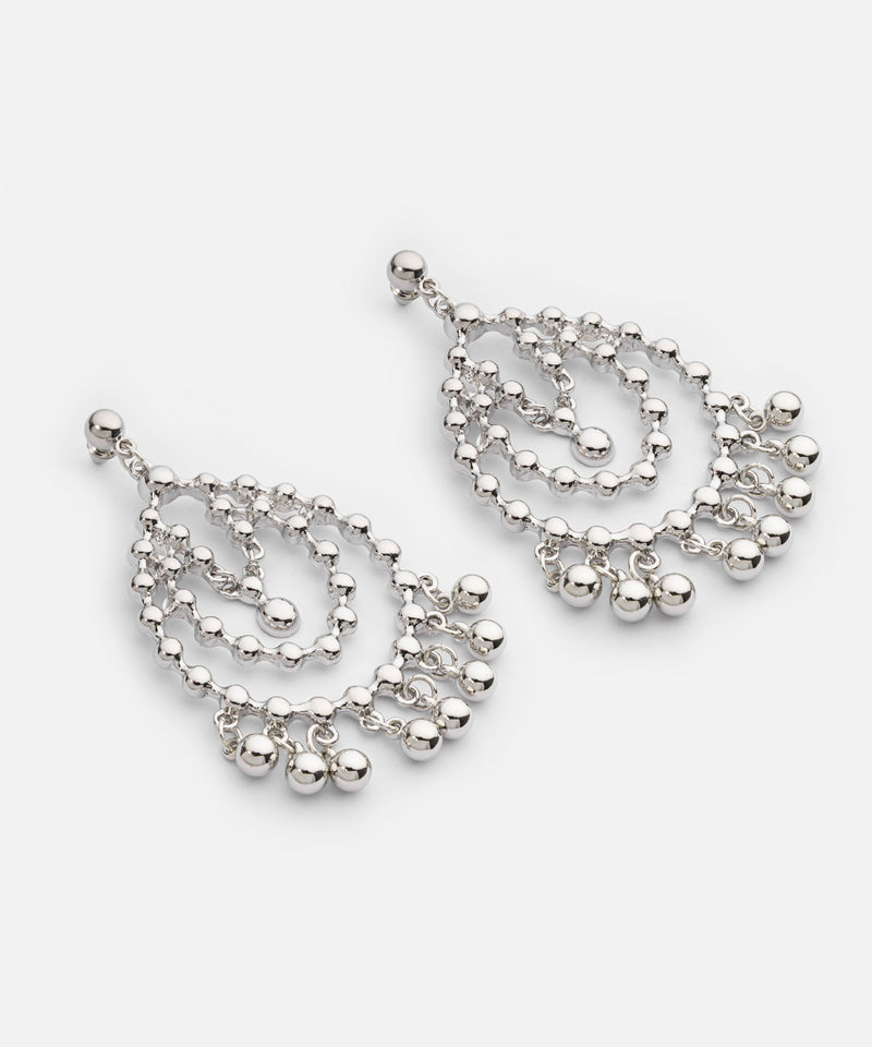 Ipekyol Metal Ball Dangling Earrings Silver