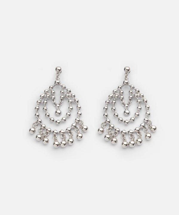 Ipekyol Metal Ball Dangling Earrings Silver