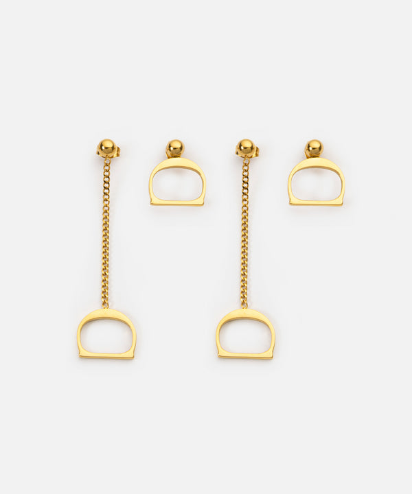 Ipekyol Metal Earring Set Gold