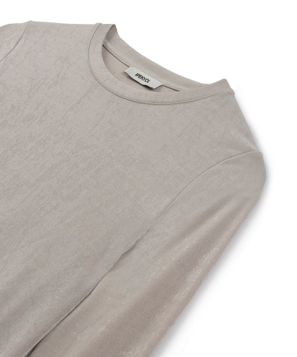 Ipekyol Crew Neck Basic T-Shirt Silver