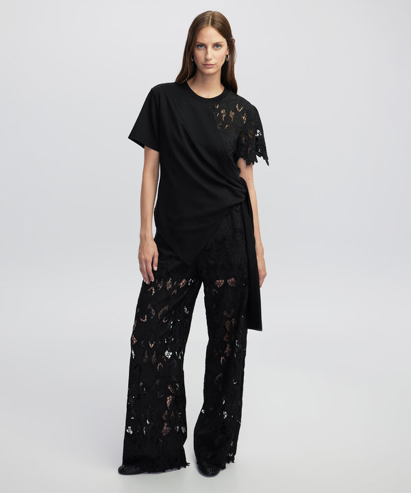 Ipekyol Mixed Asymmetric T-Shirt  Black