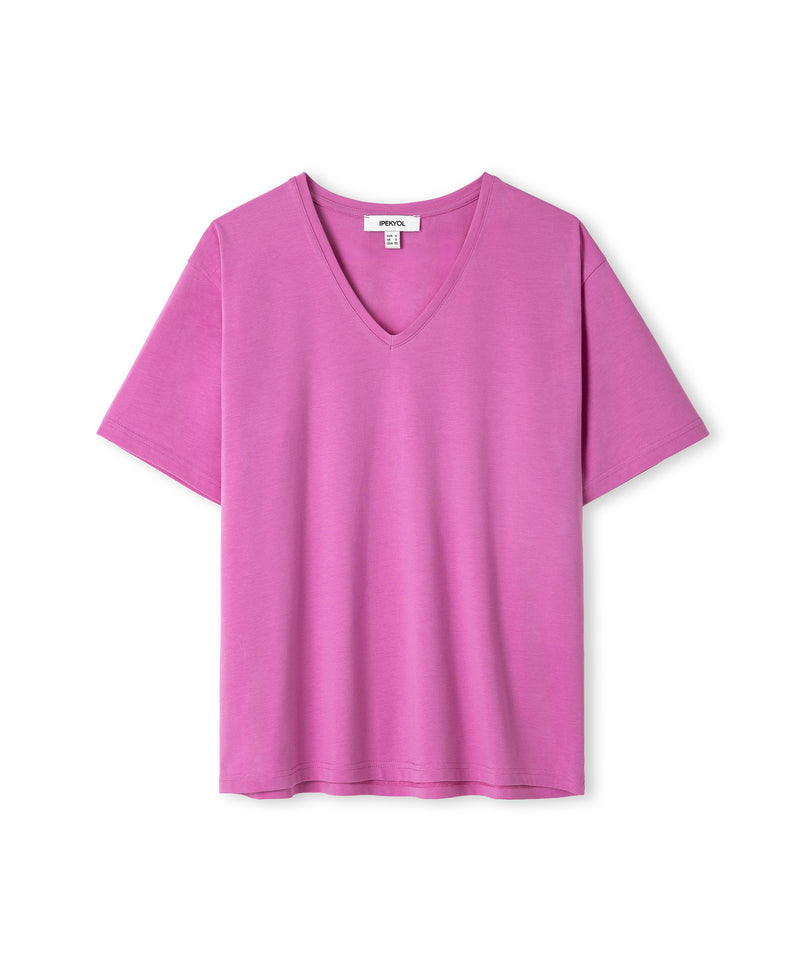 Ipekyol V-Neck T-Shirt Fuchsia