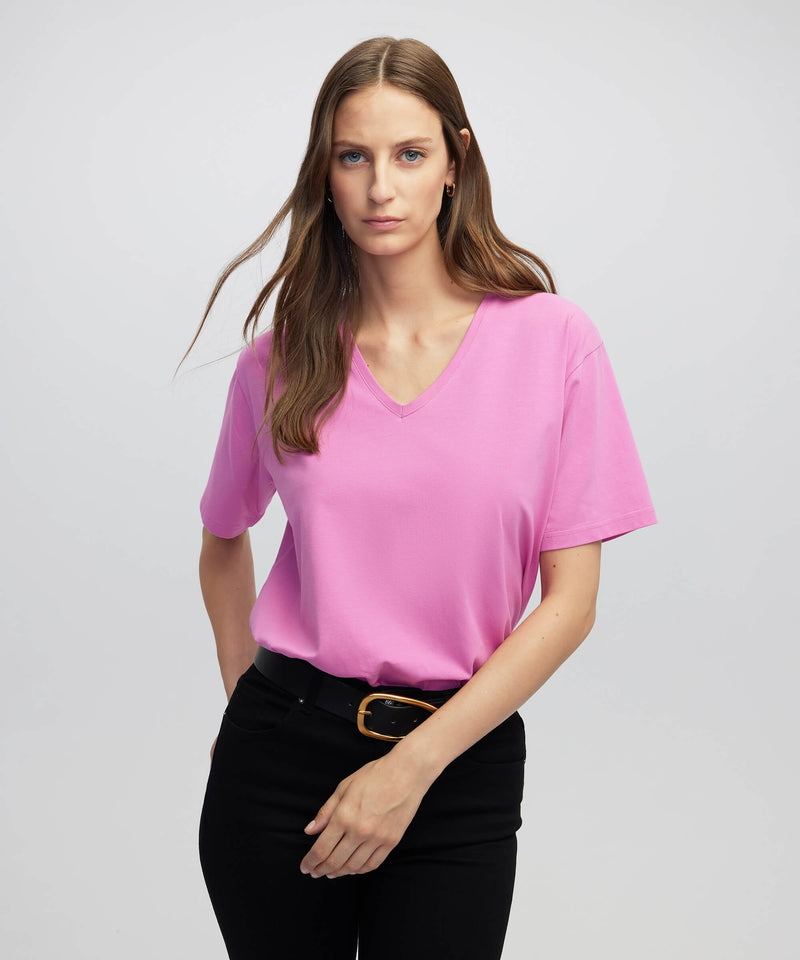 Ipekyol V-Neck T-Shirt Fuchsia