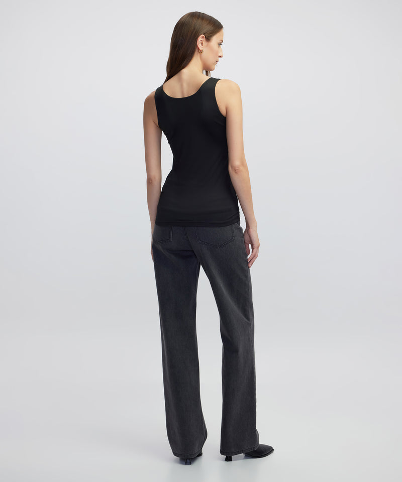 Ipekyol Square Neck Tank Top Black