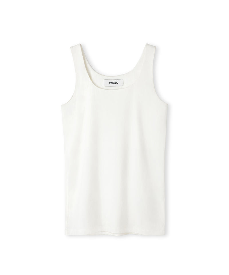 Ipekyol Square Neck Tank Top Ecru