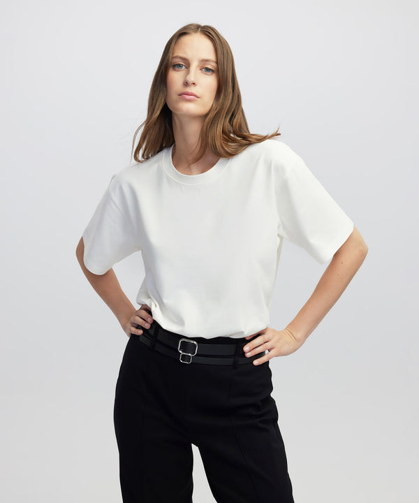 Ipekyol Crew Neck Basic T-Shirt Ecru