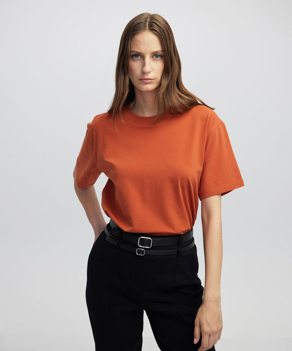 Ipekyol Crew Neck Basic T-Shirt Brick