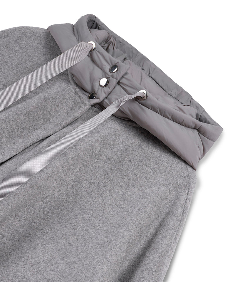 Ipekyol Mixed Media Hooded Poncho Grey