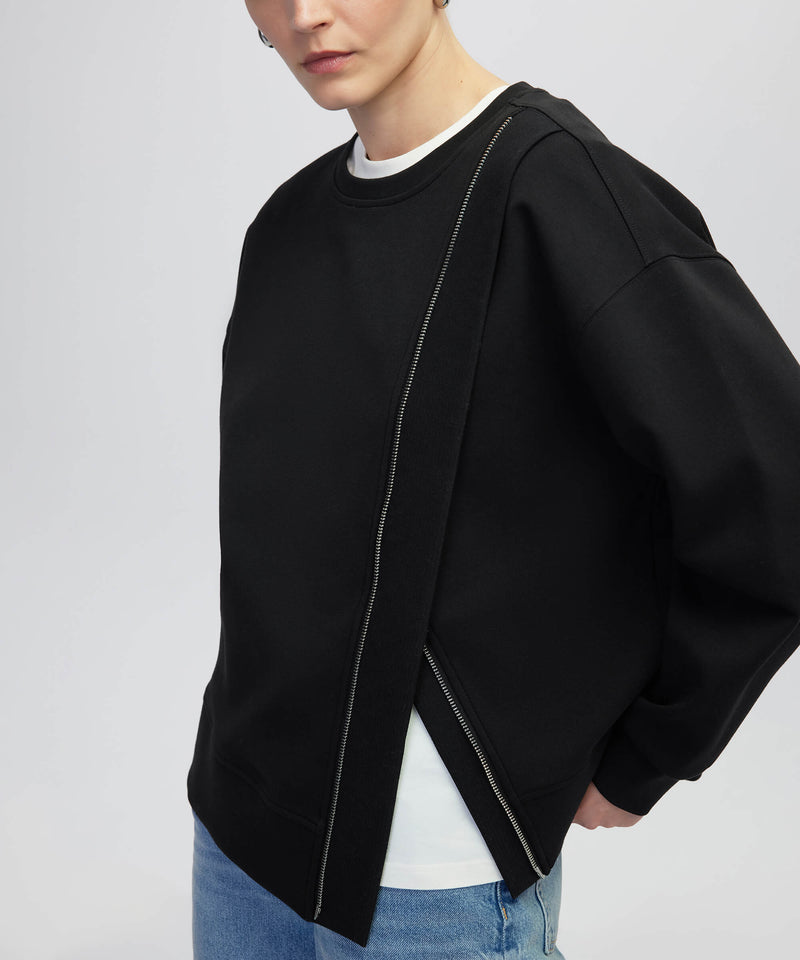 Ipekyol Sweatshirt With Asymmetric Zipper Black