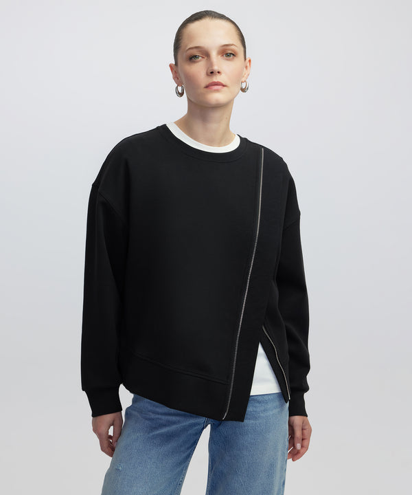 Ipekyol Sweatshirt With Asymmetric Zipper Black