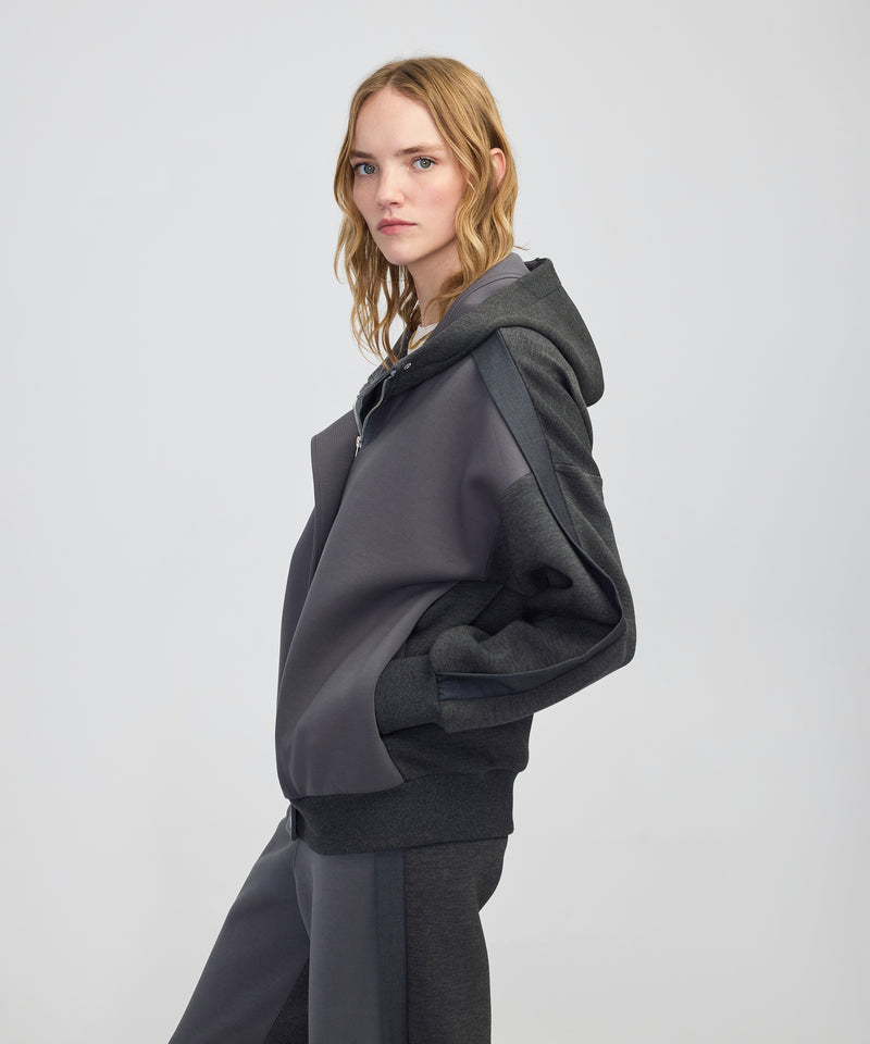 Ipekyol Color-Block Mixed Sweatshirt Anthracite