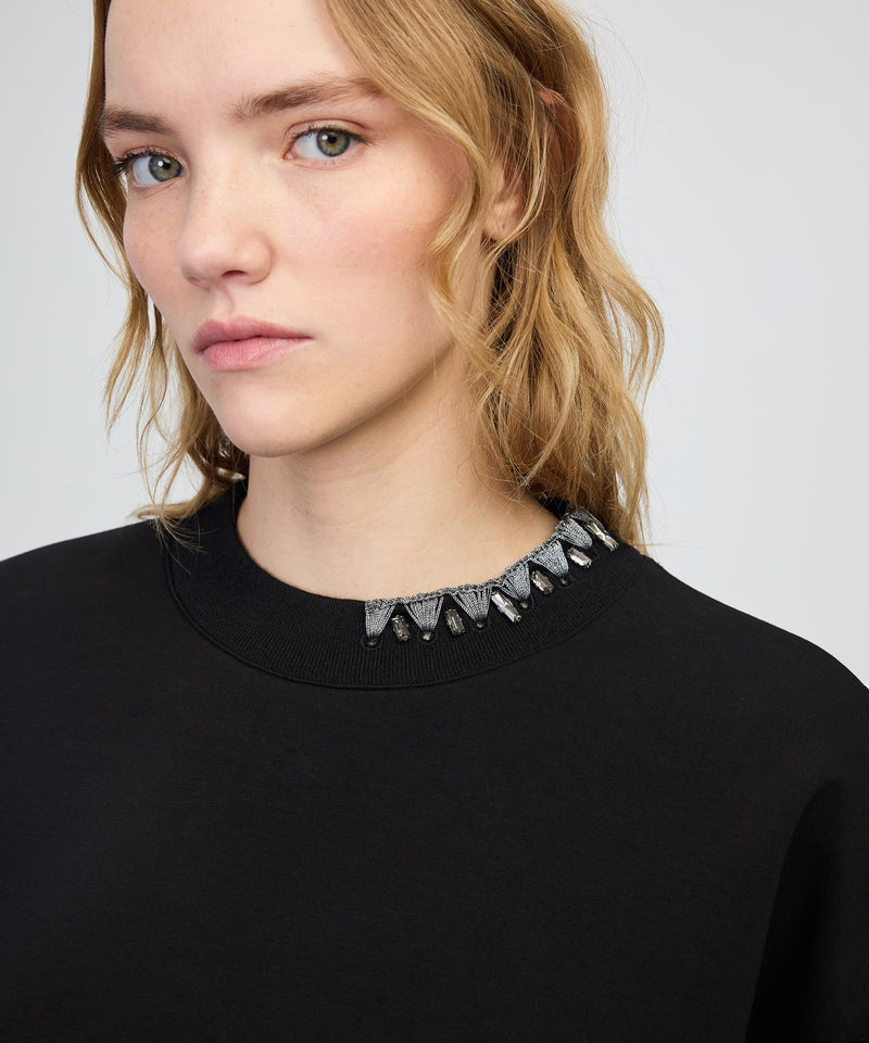 Ipekyol Rhinestone Sweatshirt  Black