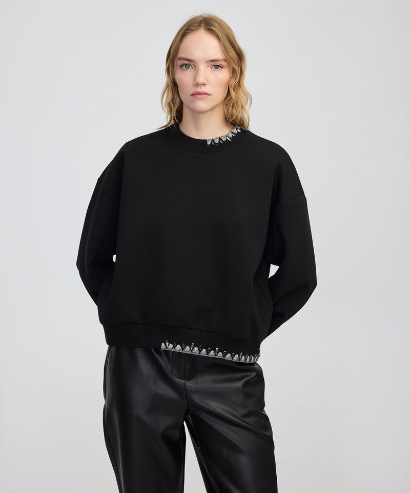 Ipekyol Rhinestone Sweatshirt  Black