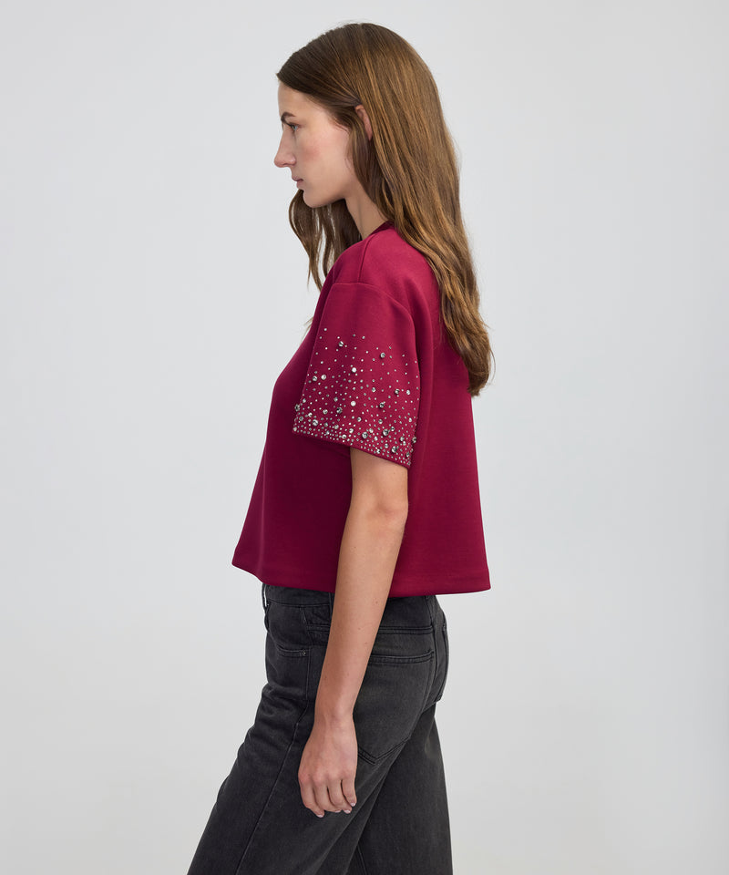 Ipekyol Embellished Sweatshirt Burgundy