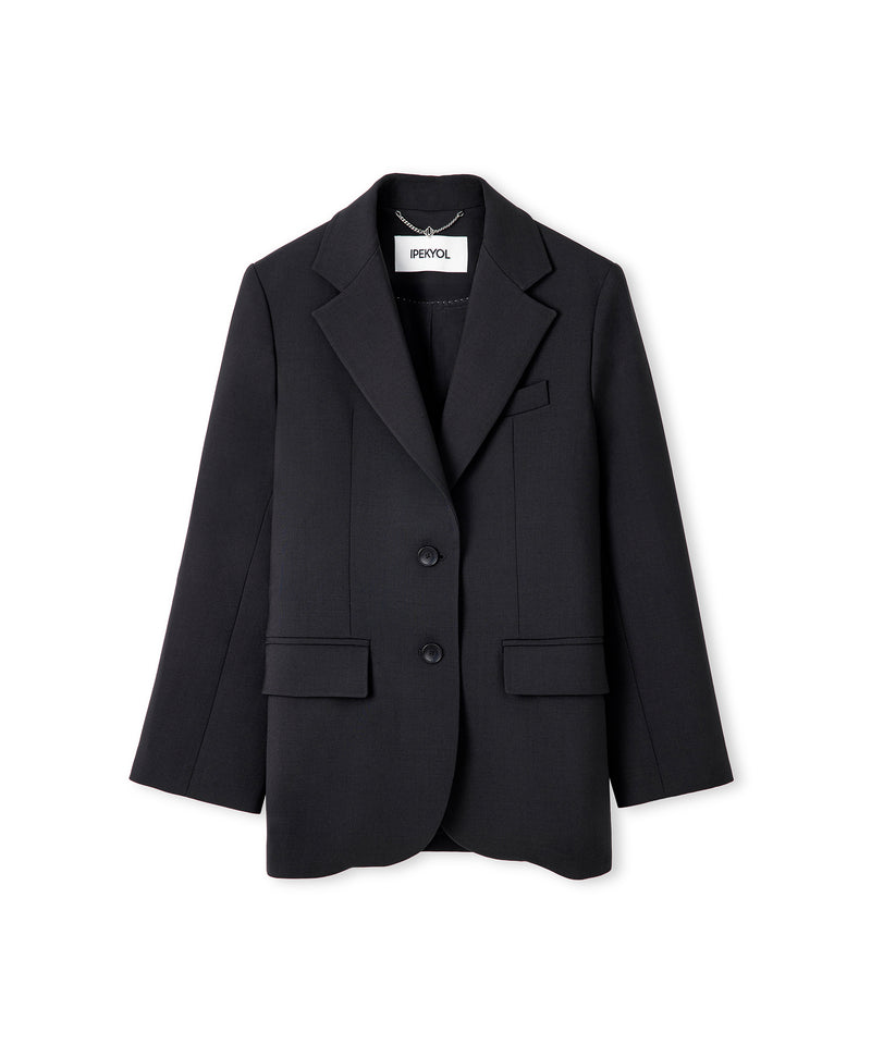 Ipekyol Wool-Blend Blazer Black