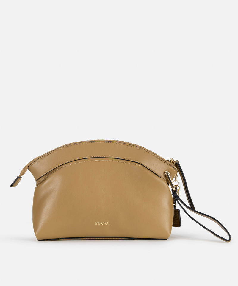 Ipekyol Monogram Buckle Clutch Brown