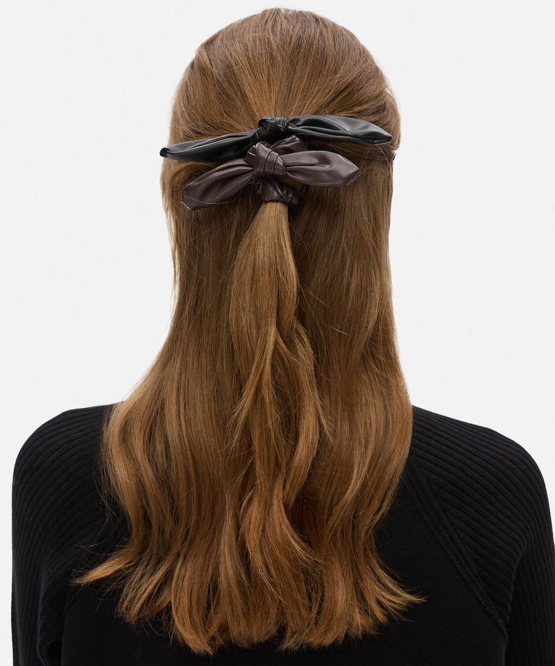 Ipekyol Leather-Effect Hair Tie Natural